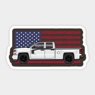 white usa 3 Sticker